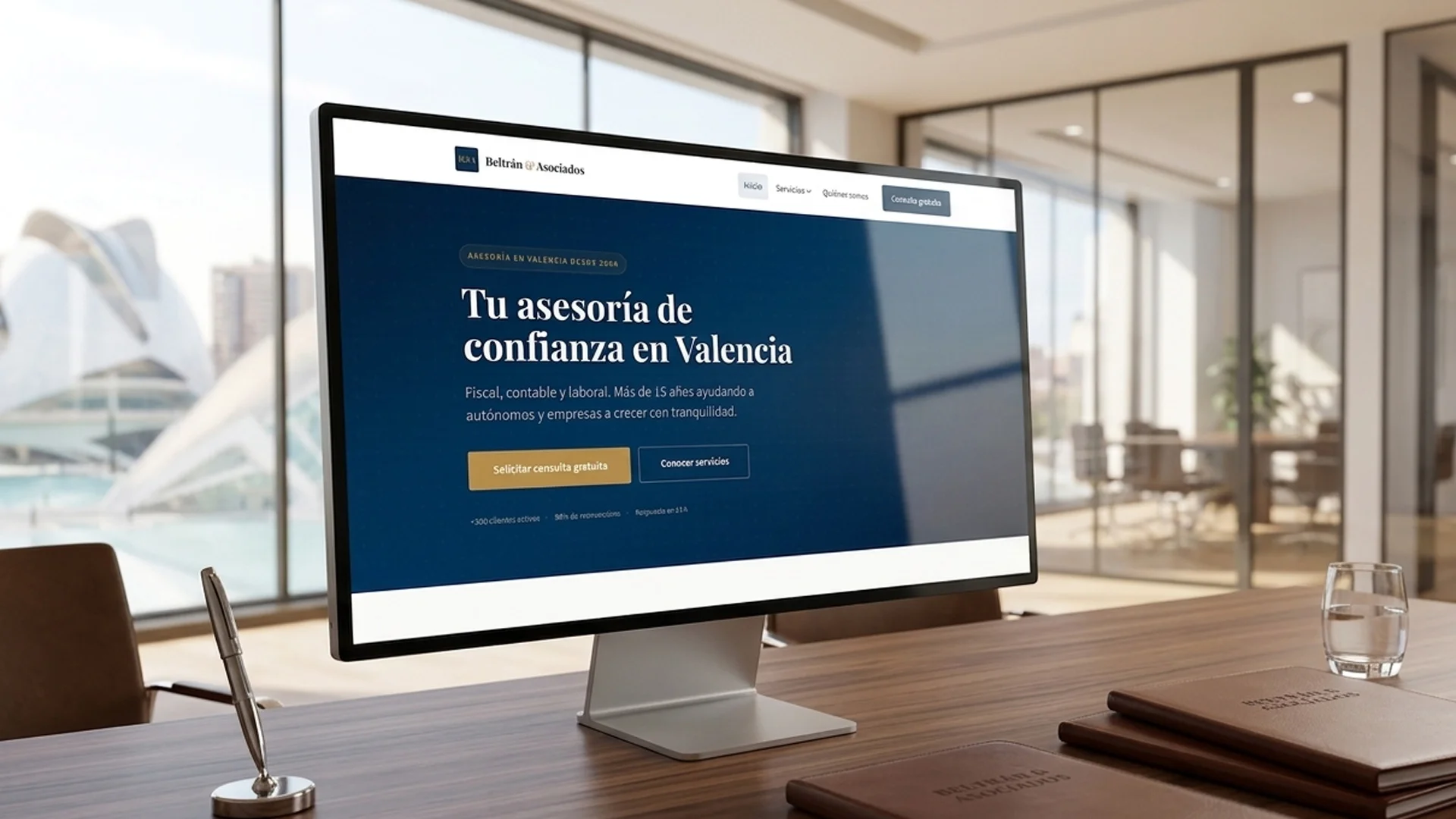Vista general de la web de Beltrán y Asociados