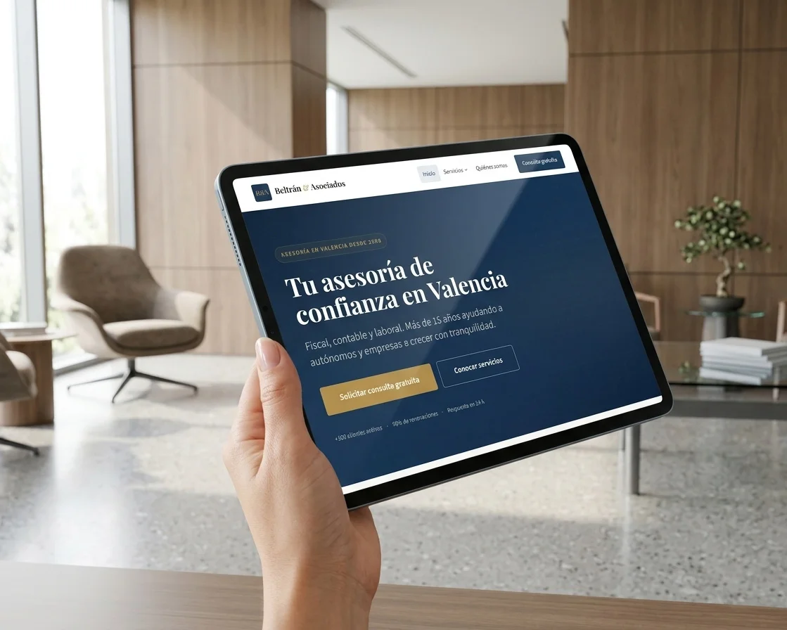 Detalle de la web de Beltrán y Asociados