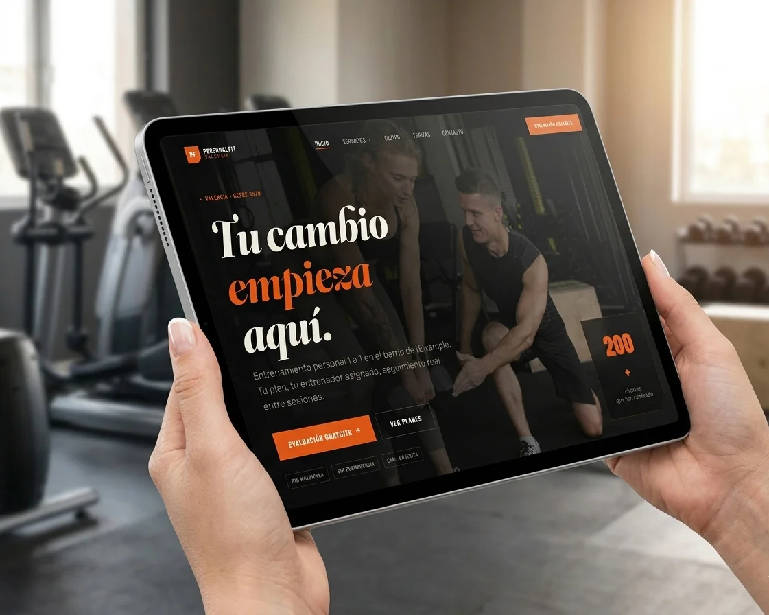Página de programas de Personalfit Valencia